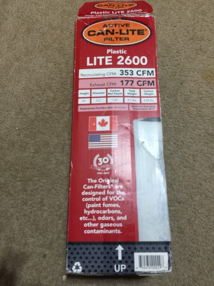 Active Can-LITE Filter Plastic Lite 2600 353 CMF 18" (Open Box) 1102040