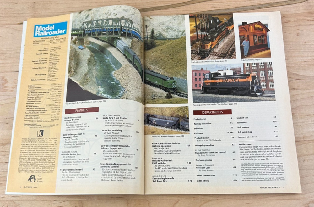 Model Railroader Magazine October 1993 Conrail's Boston Line