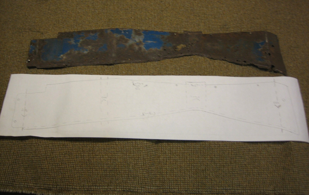 Willys Jeep FC-150 Dash Valence Lower Panel Paper Pattern Forward Control 56-64