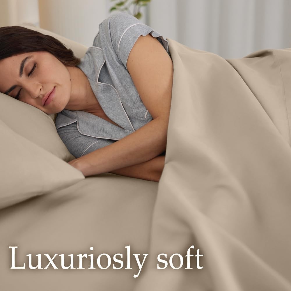 4-Piece King Bed Sheet Set - Extra Deep Pocket, Soft Microfiber, Fade Resistant