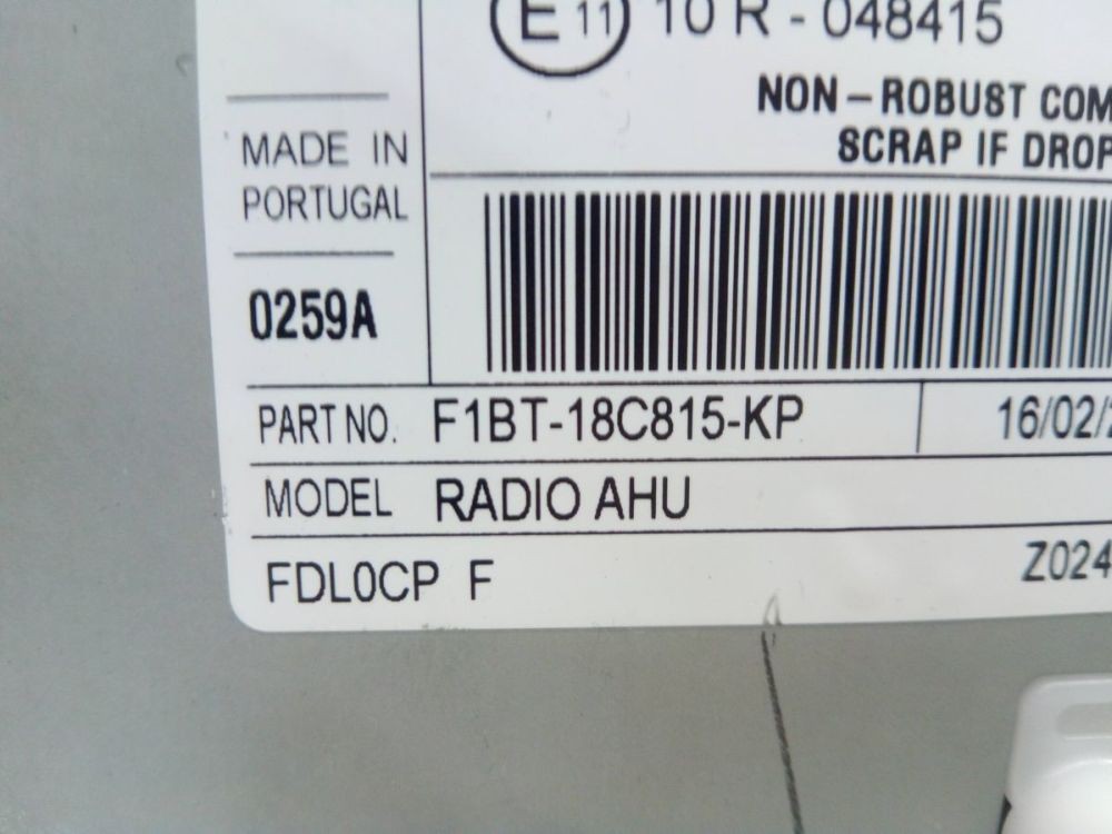 Radio/CD Changer Combination Code Pas Available. For Ford Focus III