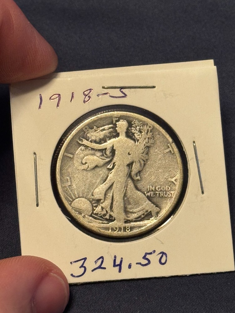 1918 S Walking Liberty Half Dollar