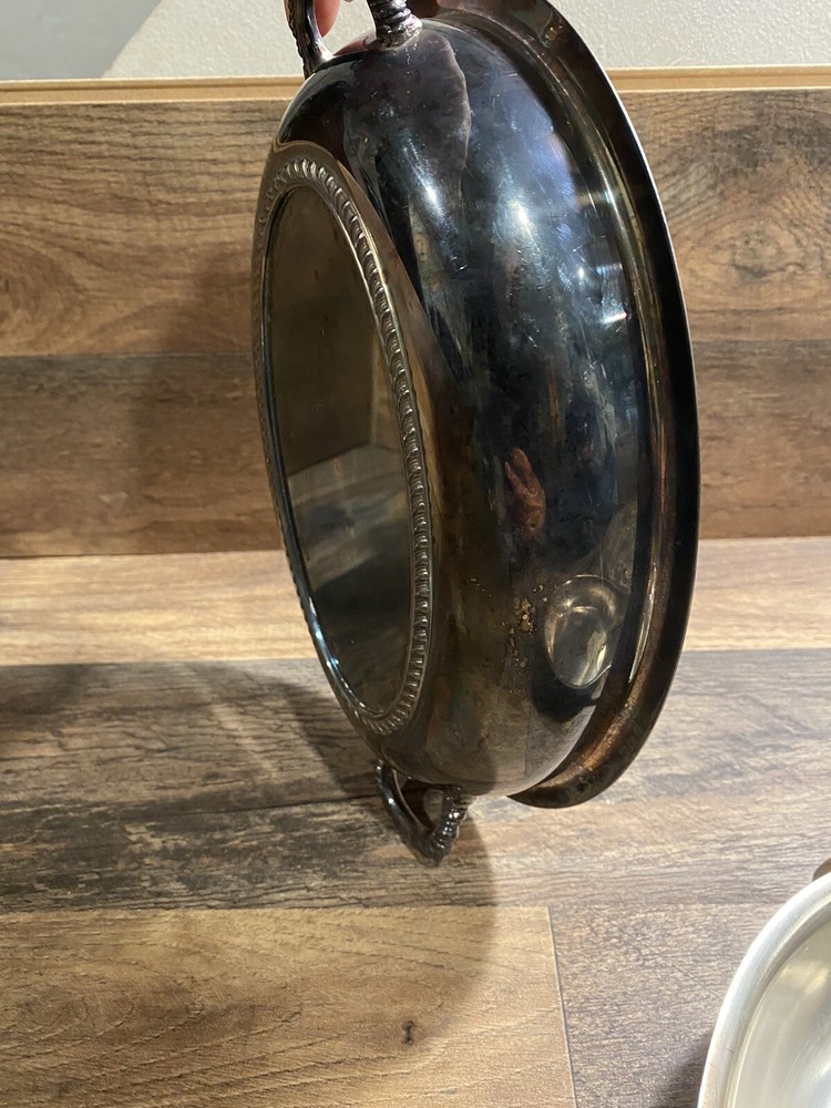 Ketstoneware Silver Plate Covered Serving Casserole Dish