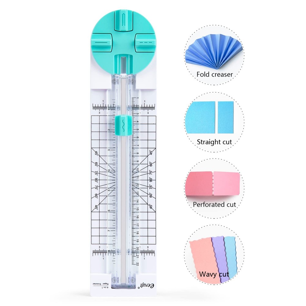 Trimmer Craft Cutter: 4 Style Multi-Function Scrapbooking Tool with Dial Blad...