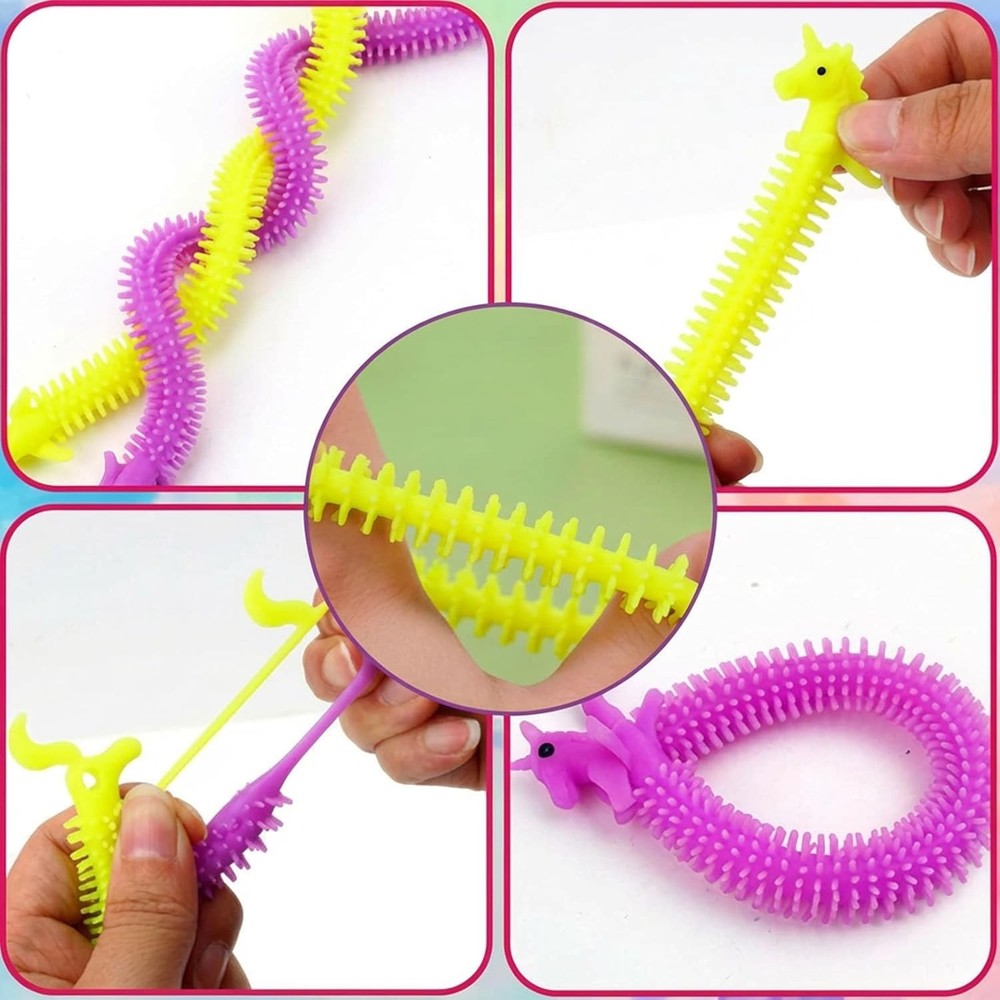 24 Pack Easter Eggs with Toy Inside,Includes Coil Springs,Squishies,Sticky Hands