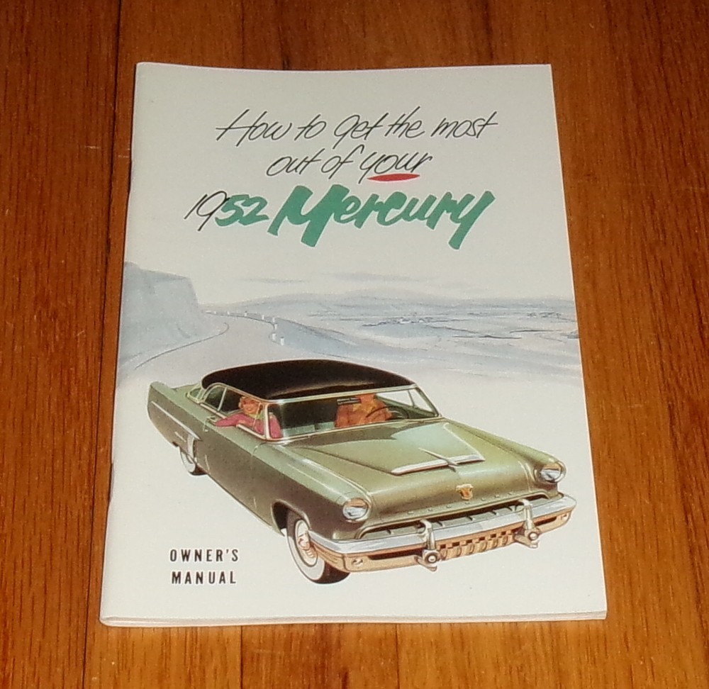 1952 Mercury Owners Operators Manual Monterey Custom