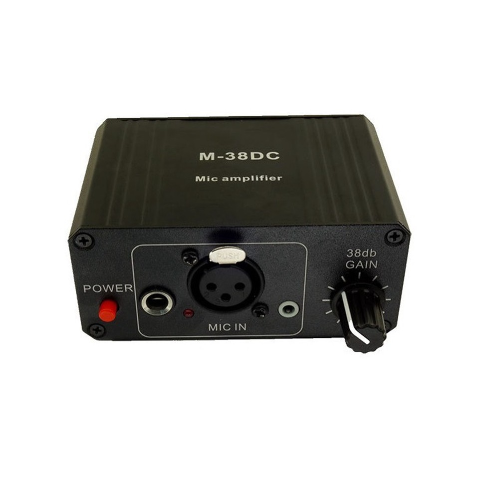 Protable Microphone Preamp High Gain 48V Phantom XLR Output Mic9634