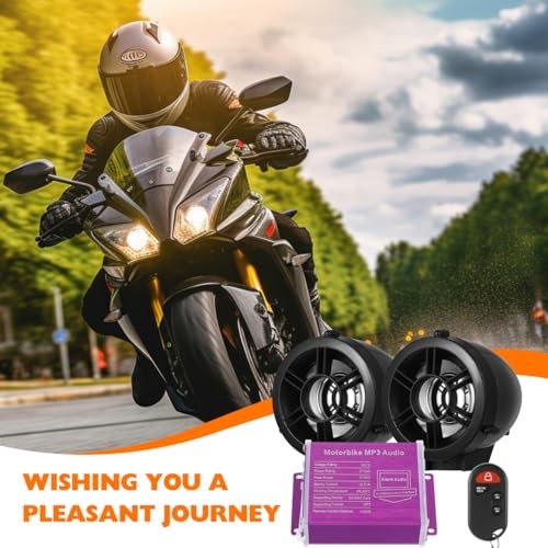 1set Wireless Motorcycle System Compact Stereo Audio for Motorcycles Easy