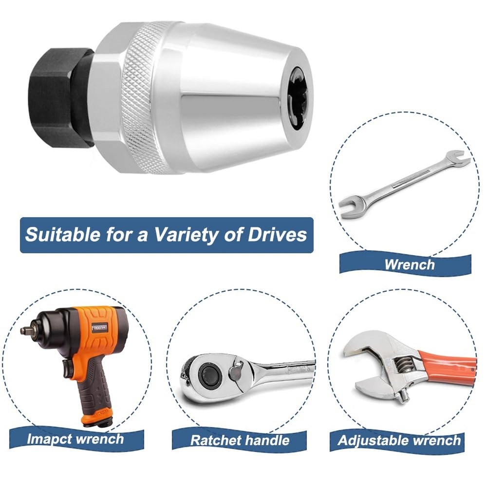 Damaged Bolt and Stud Extractor Tool 3/8" Drive Broken Stud Remover Bolt Extr...