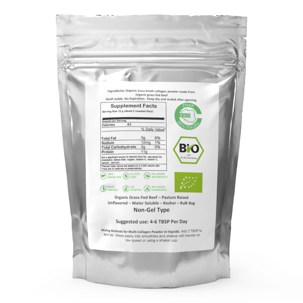 Bone Broth Powder - Pure Protein Organics - Grass-fed