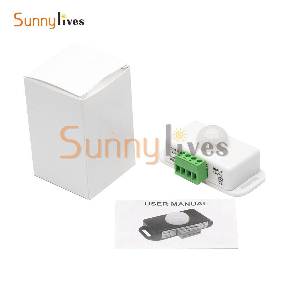 Automatic DC 12V-24V 6A/8A infrared PIR Motion Sensor Switch For LED Strip Light