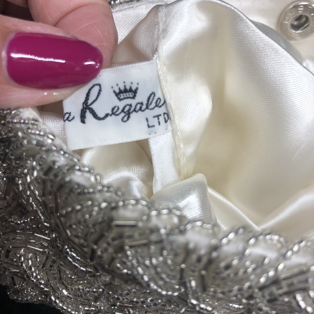 La Regale Beaded Purse Vintage Silver