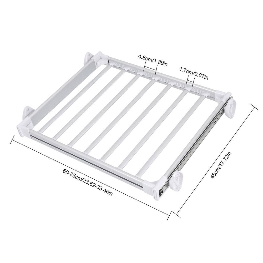 Wall Mount Pull Out Trouser Rack Closet Pants Hanger 11Bars Pants Storage Holder