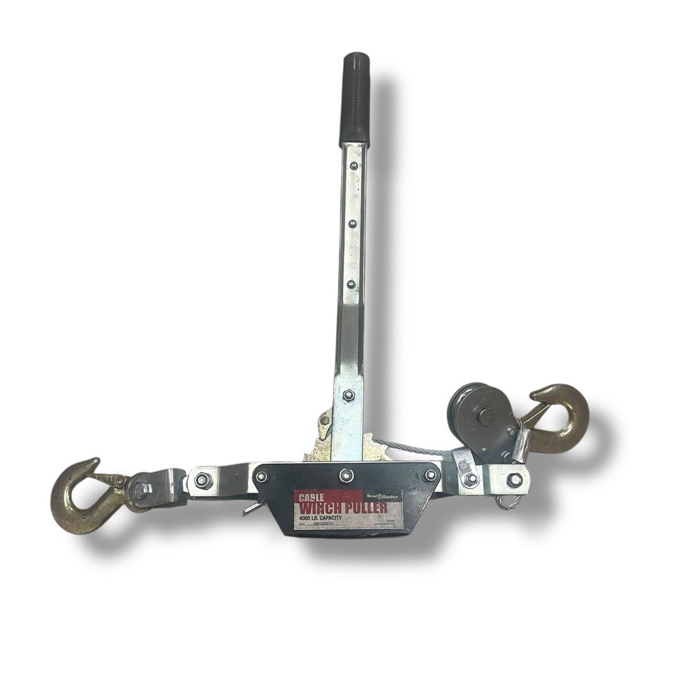 Haul-Master 4000 LB Cable Winch Puller Come-Along Ratchet Puller 57191 Hooks