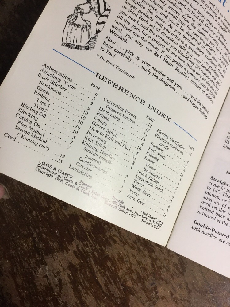 Booklet Learn To Knit