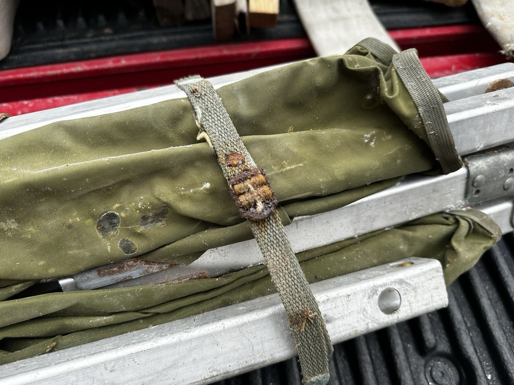 Vintage Aluminum Frame Folding Army Cot