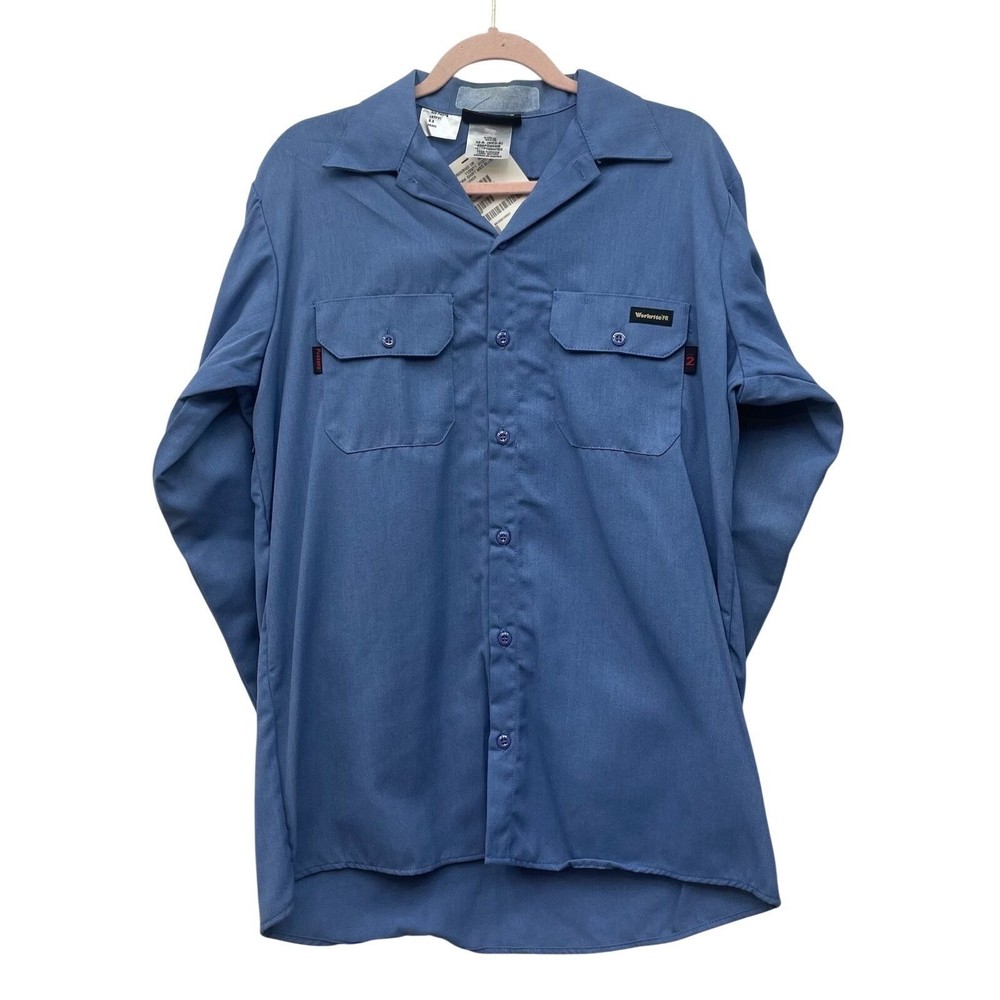 FR Work Shirt Medium Blue Workrite Flame Resistant 8.5 ATPV NWT