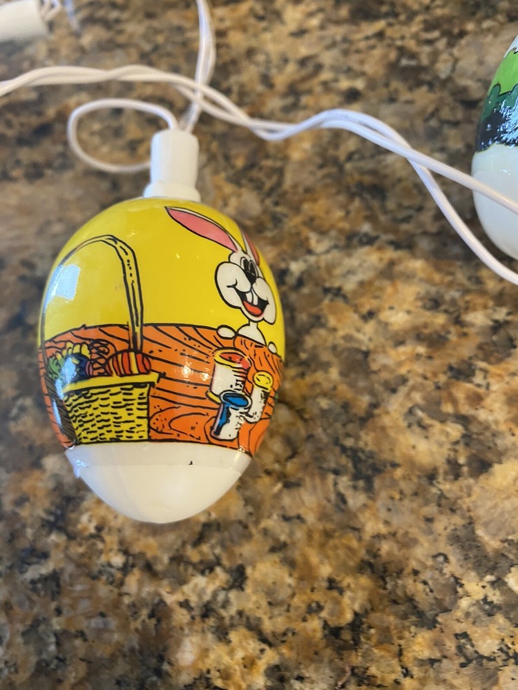 Easter Impressions 10 Decorative Lights Eggs String Lights Vintage (Working)