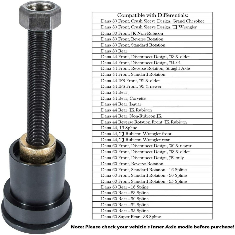 Inner Axle Side Seal Installation Tool for Dana 30/44/60 Front Differentials