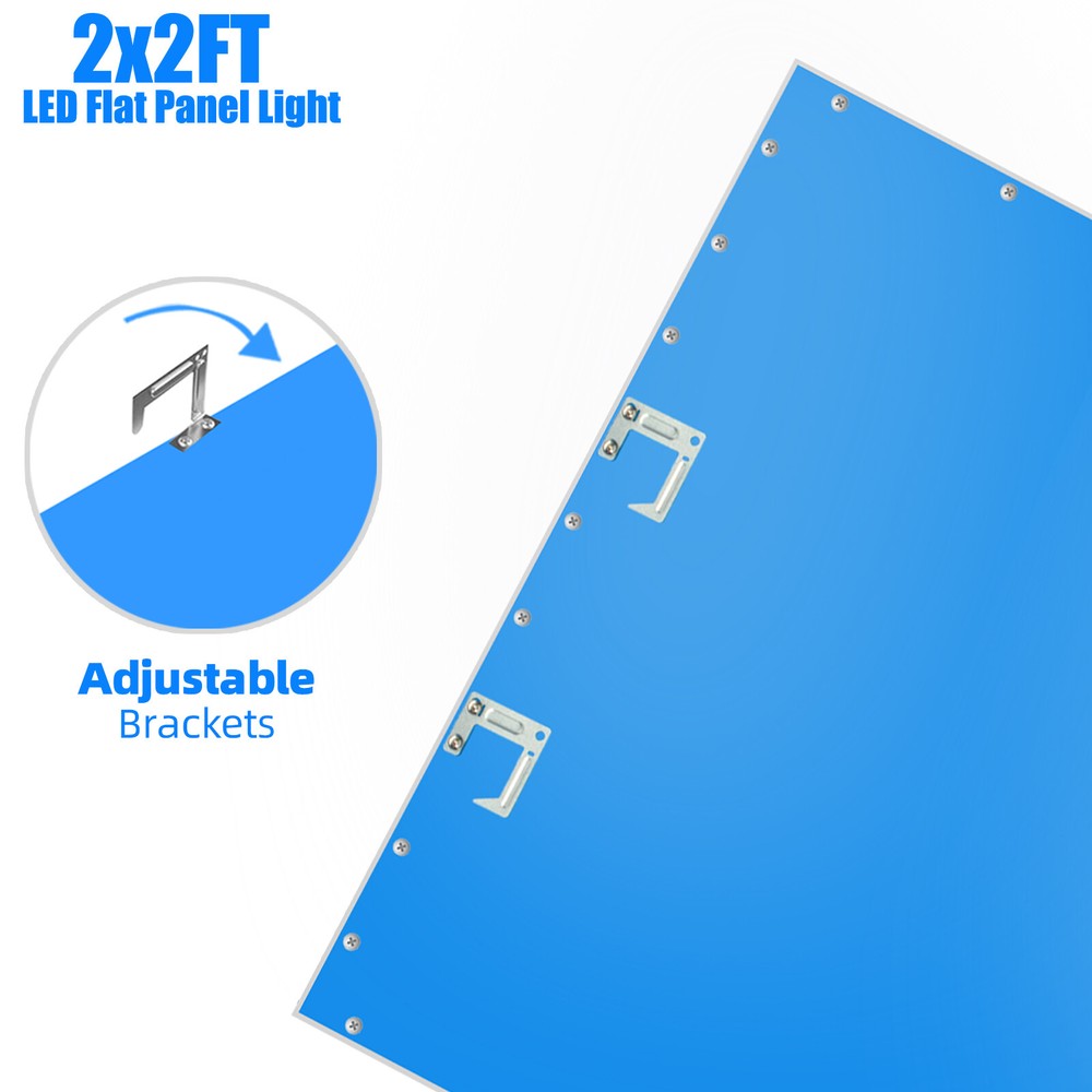6 Pack 2X2FT LED Panel Light 45W Drop Ceiling Troffer Flat Fixtures 5000k White