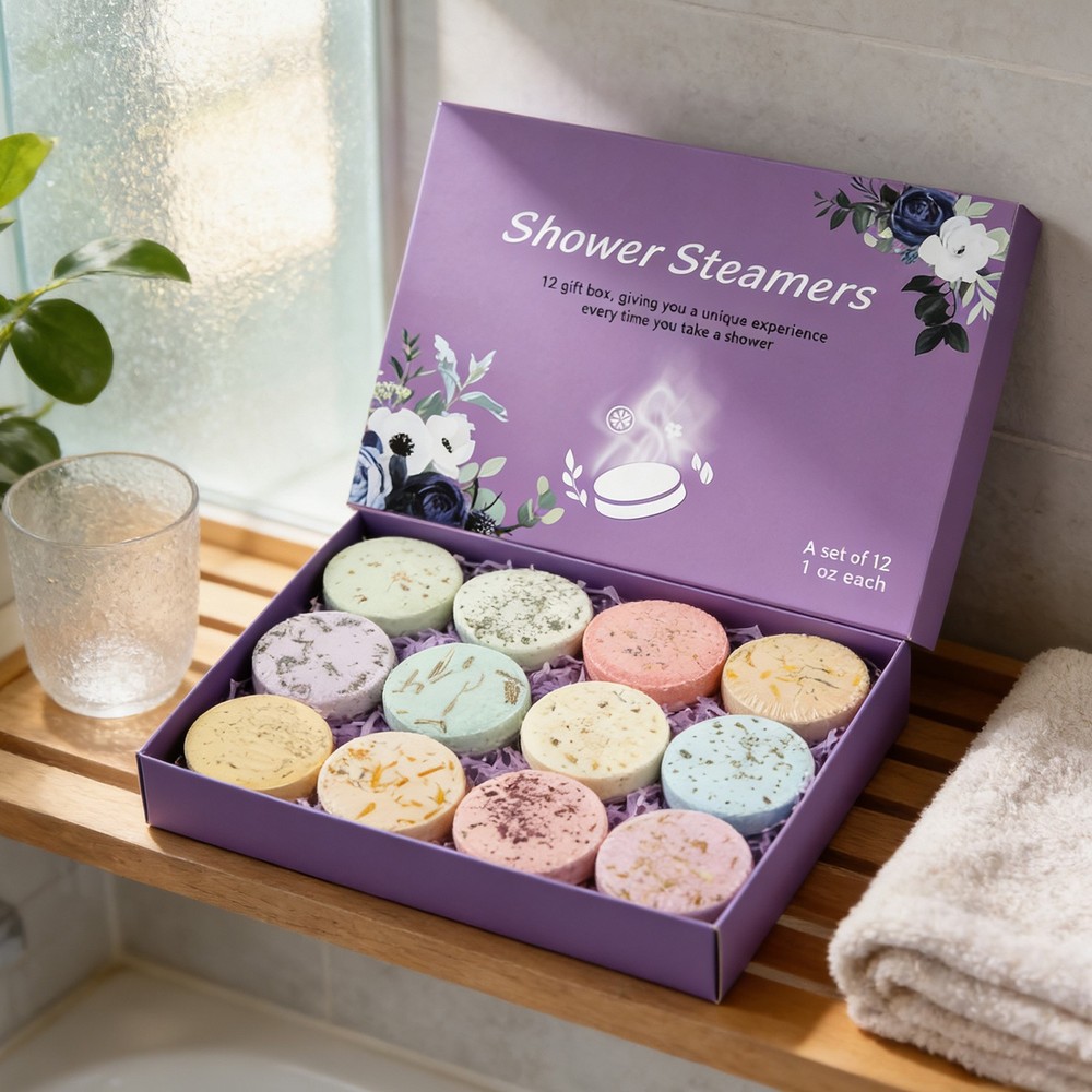 Shower Steamer 12 Pieces Slow-Release Shower Aromatherapy Sheets