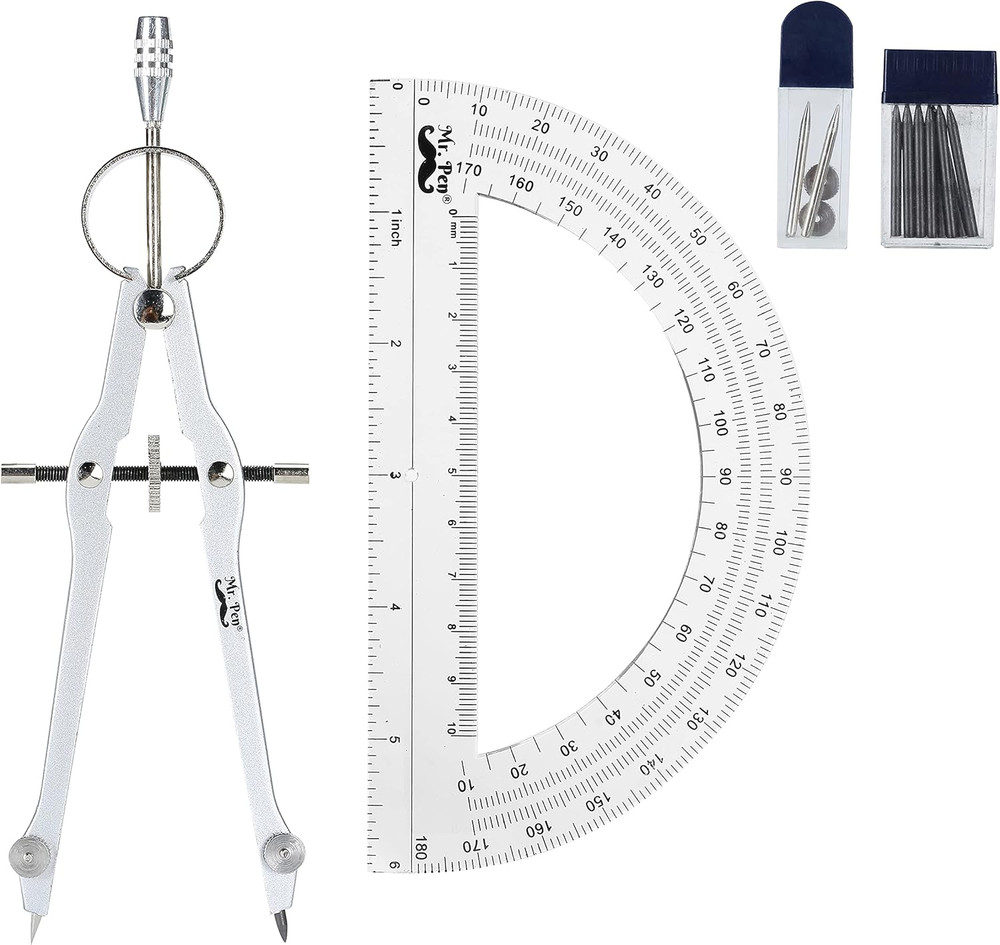 Mr. Pen- Protractor and Compass Set, Compass Protractor Set, Protractor, Compass