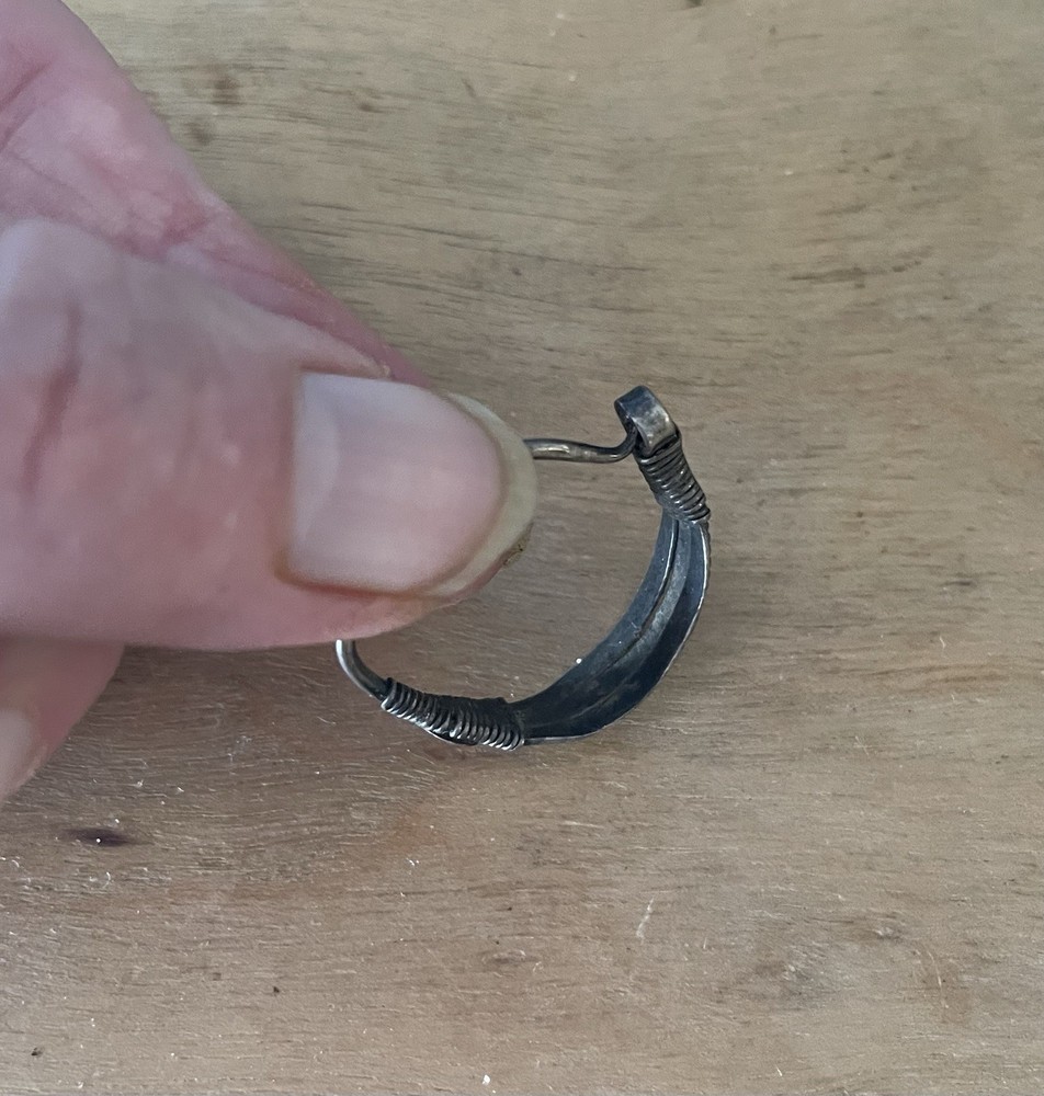 Antique Turkmen Silver Septum Ring