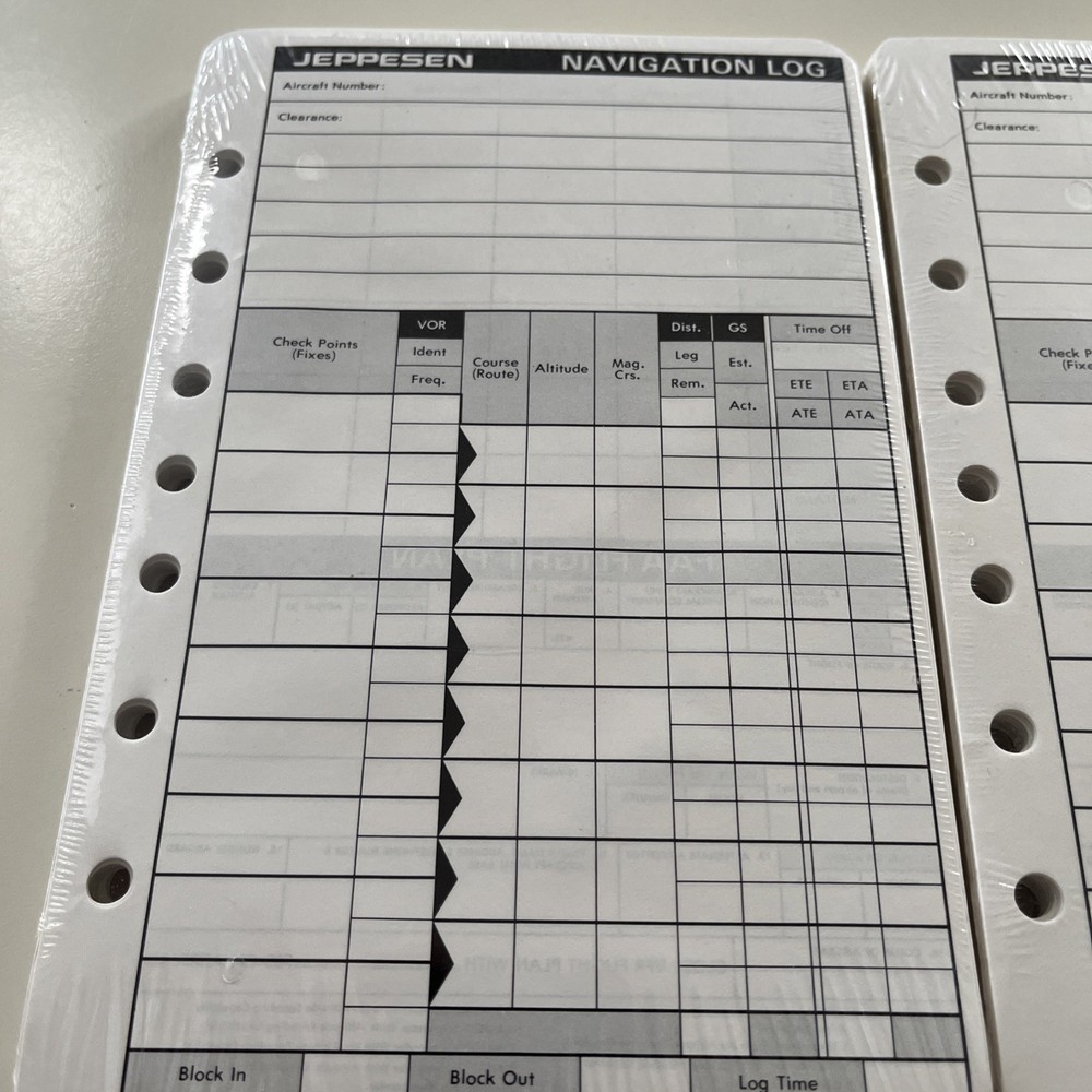jeppesen pilot navigation logs 2ea