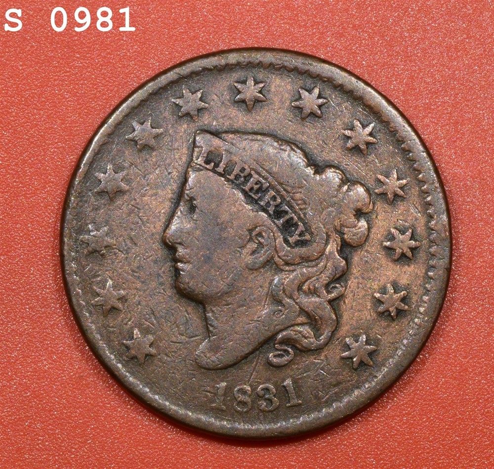 1831 Coronet Head Large Cent "VG"