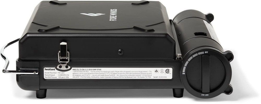 Fore Winds by Iwatani Luxe Camp Stove Large, Black