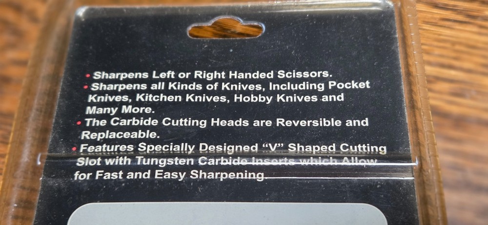 iit Knife & Scissors Sharpener Tungsten Carbide Handheld 80590