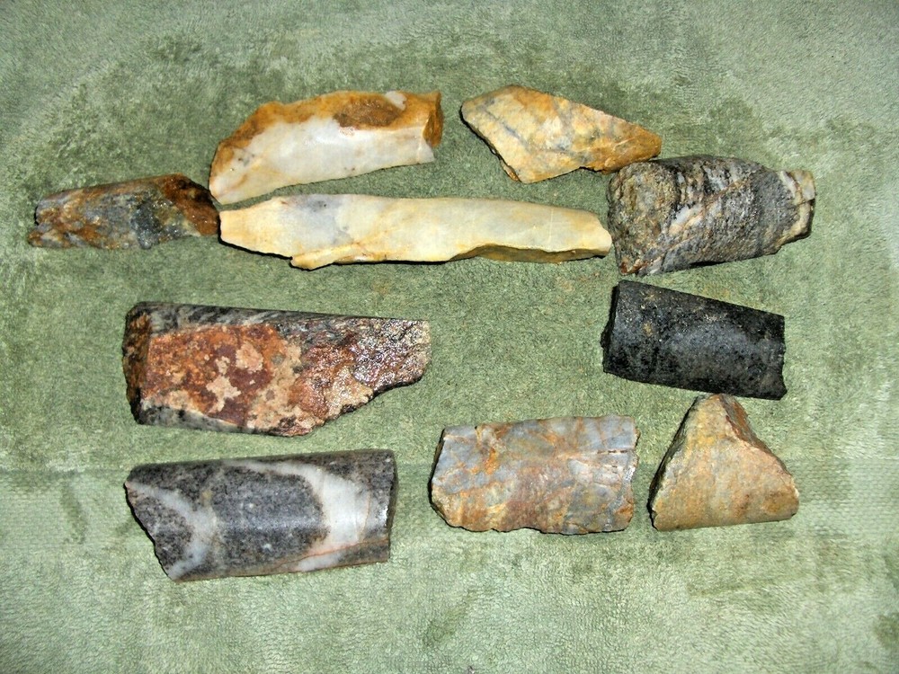Split Core Samples From Alaska Gold Mine 10 Pieces Split Drill Irregular #13