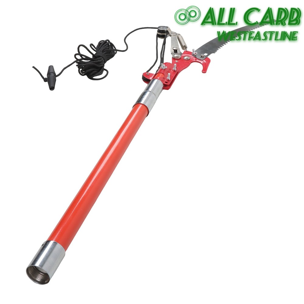30FT Extendable Tree Trimer & Pole Saw Combo 9 Section Telescoping Orange Pole