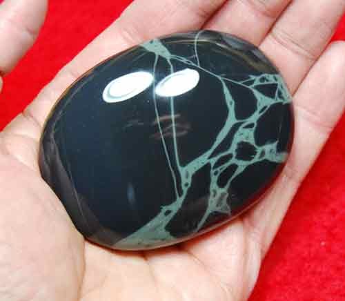 Spider Obsidian Soap-Shaped Palm Stone #1