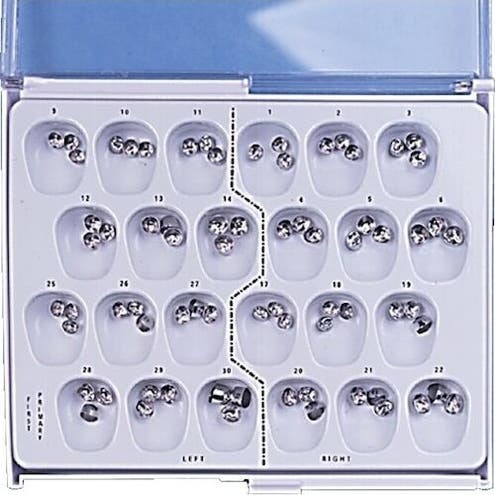 First Primary Molar Stainless Steel, Upper Right, 2, 3/Pkg