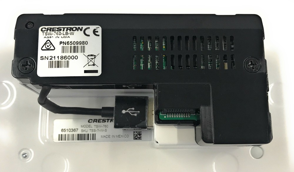 Crestron TSW‑760 7″ Touch Screen Panel PoE Room Control Display w/ Light Bar