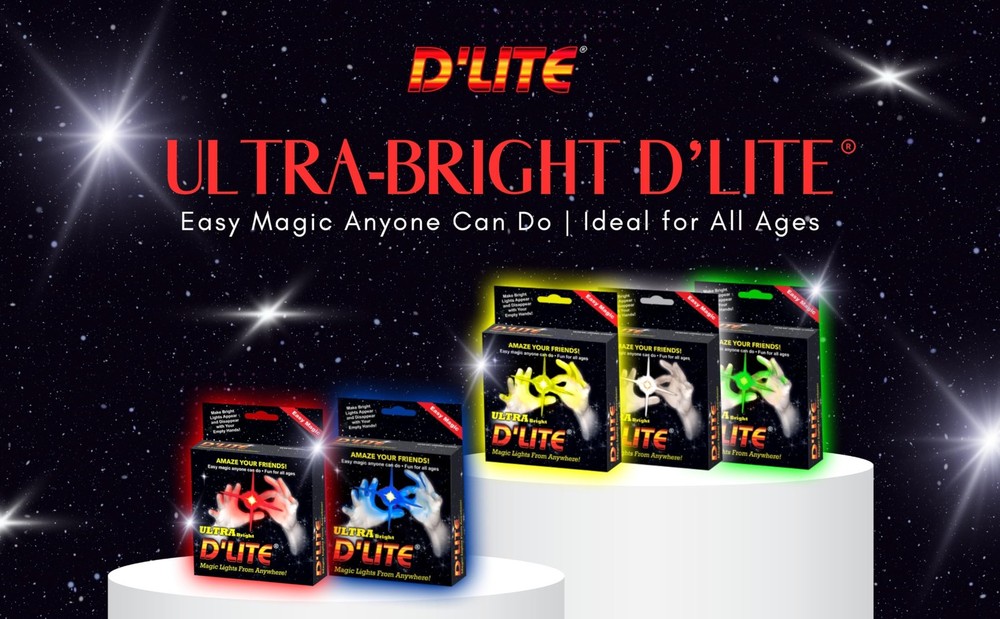 D'lite Magic Thumb Lightup Trick Set / 2 Original Regular, Regular Red