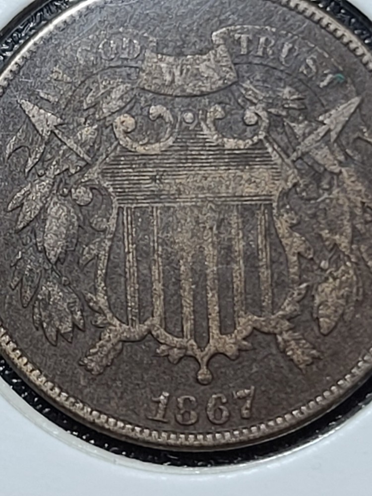 1864 Circulated Two 2 Cent Piece DT44*