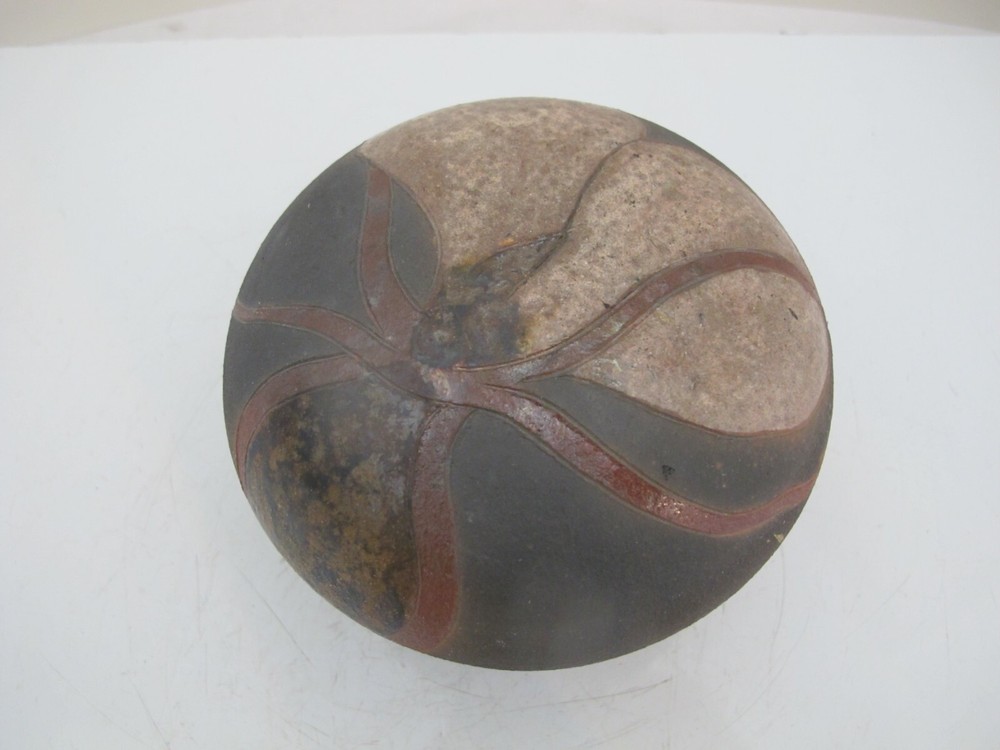 FRANK BOYDEN Oregon Earthenware Pottery Small Round NATURE Inspired BOX with Lid
