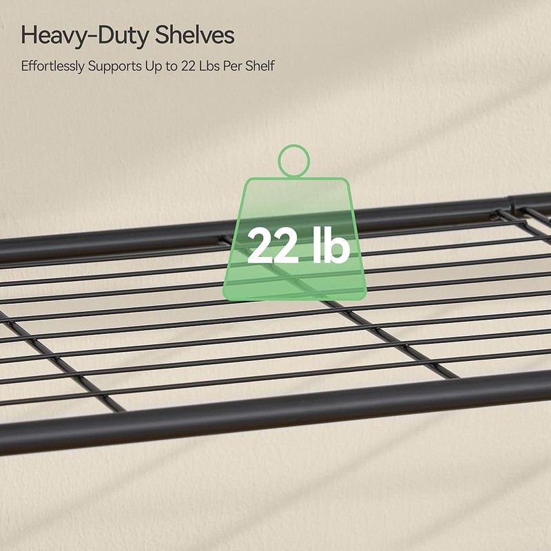 Sturdy 8 Tier Shoe Rack Organizer Adjustable Heavy Duty Metal Storage Solution