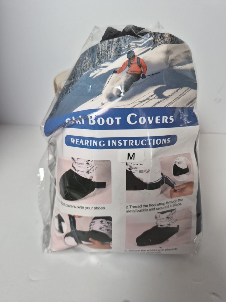 2 Pairs Ski Boot Covers,  Medium, Black