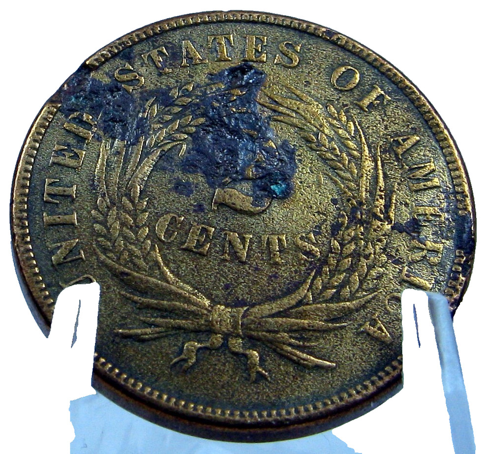 1867 two cent piece 2C---#KR215AOH-4-2