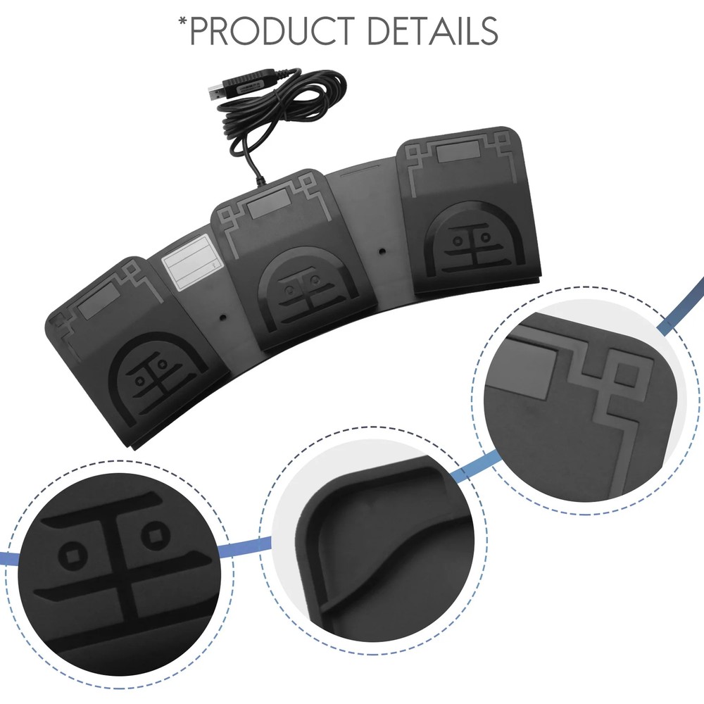 USB Foot Switch Control Key Customized Computer Keyboard Action Pedal for Device