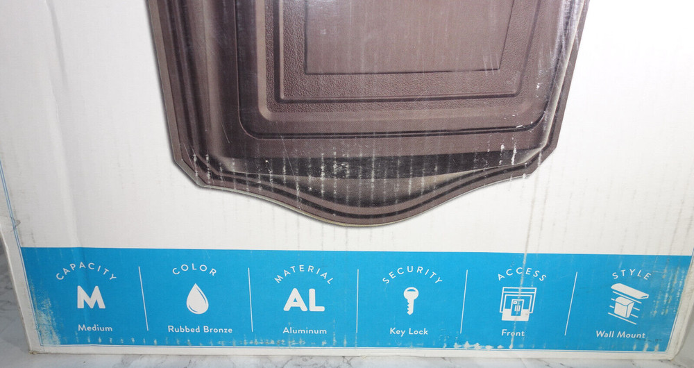 ARCHITECTURAL MAILBOXES Maison Aluminum Locking Wall Mount Rubbed Bronze, Brown