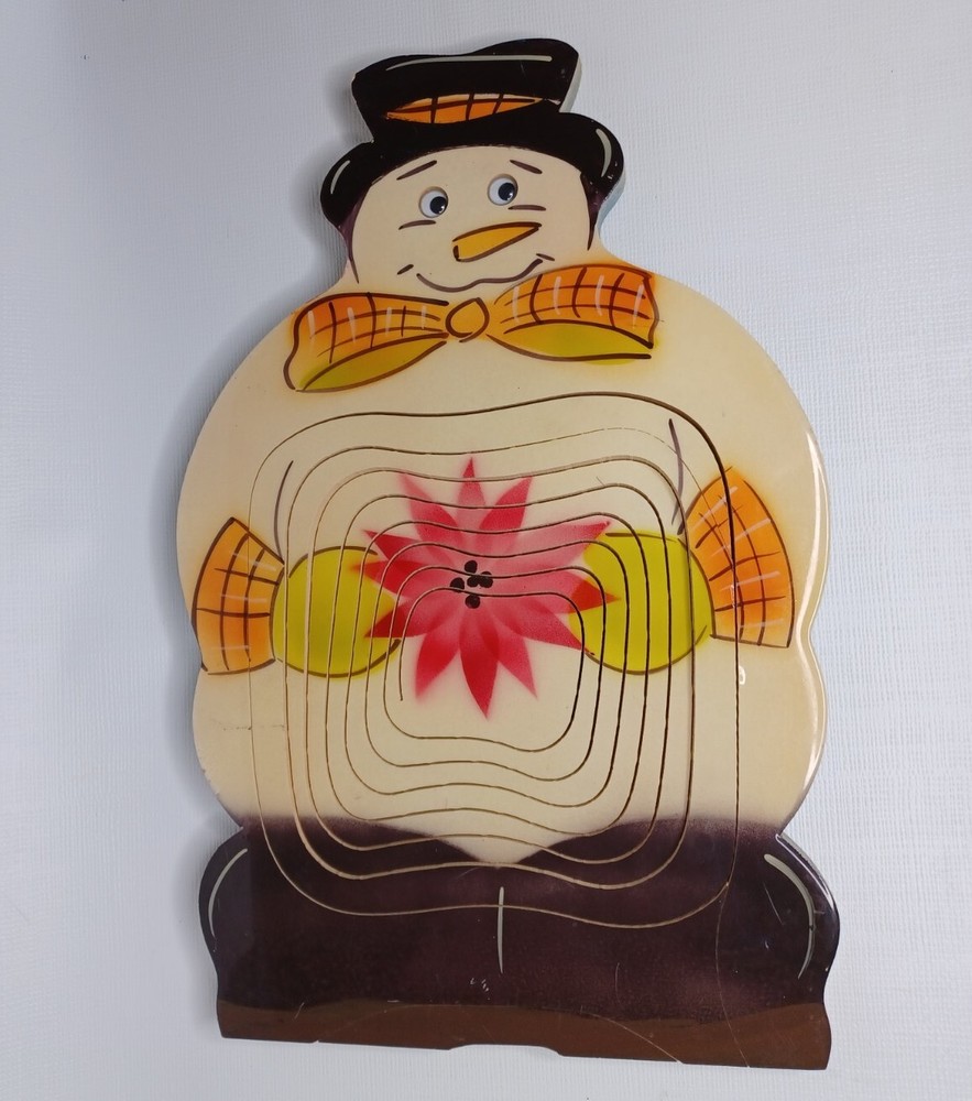 Snowman Greeter Basket Christmas Decor