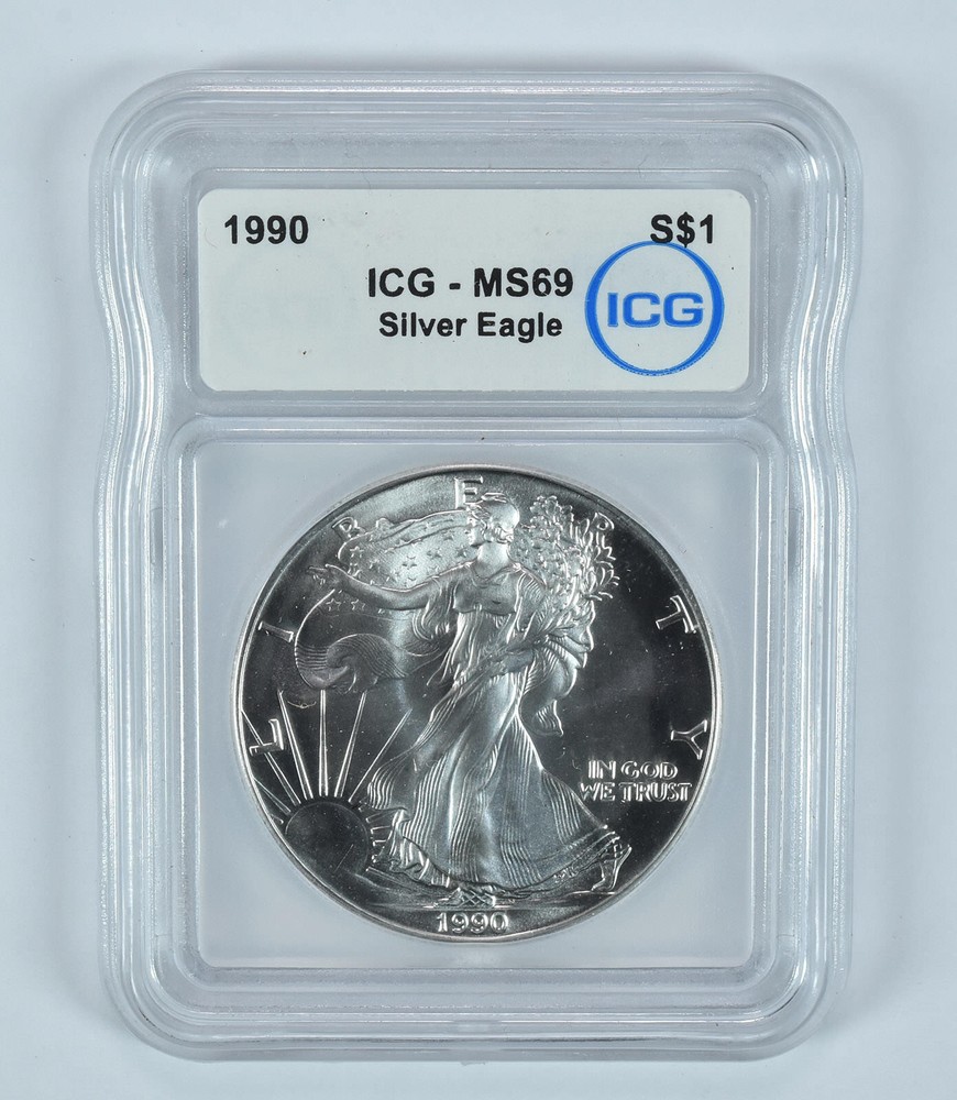 1990 American Silver Eagle MS69 ICG