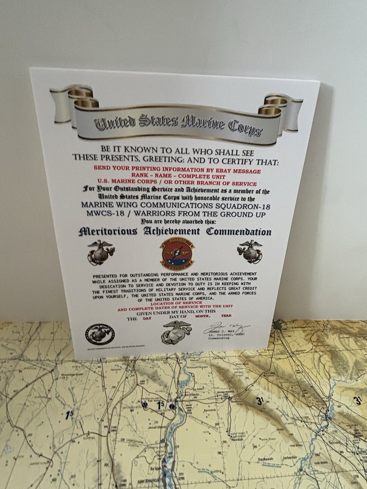 U.S.M.C. / WING COMMUNICATIONS SQDN-18 / MERITORIOUS ACHIEVEMENT COMMENDATION