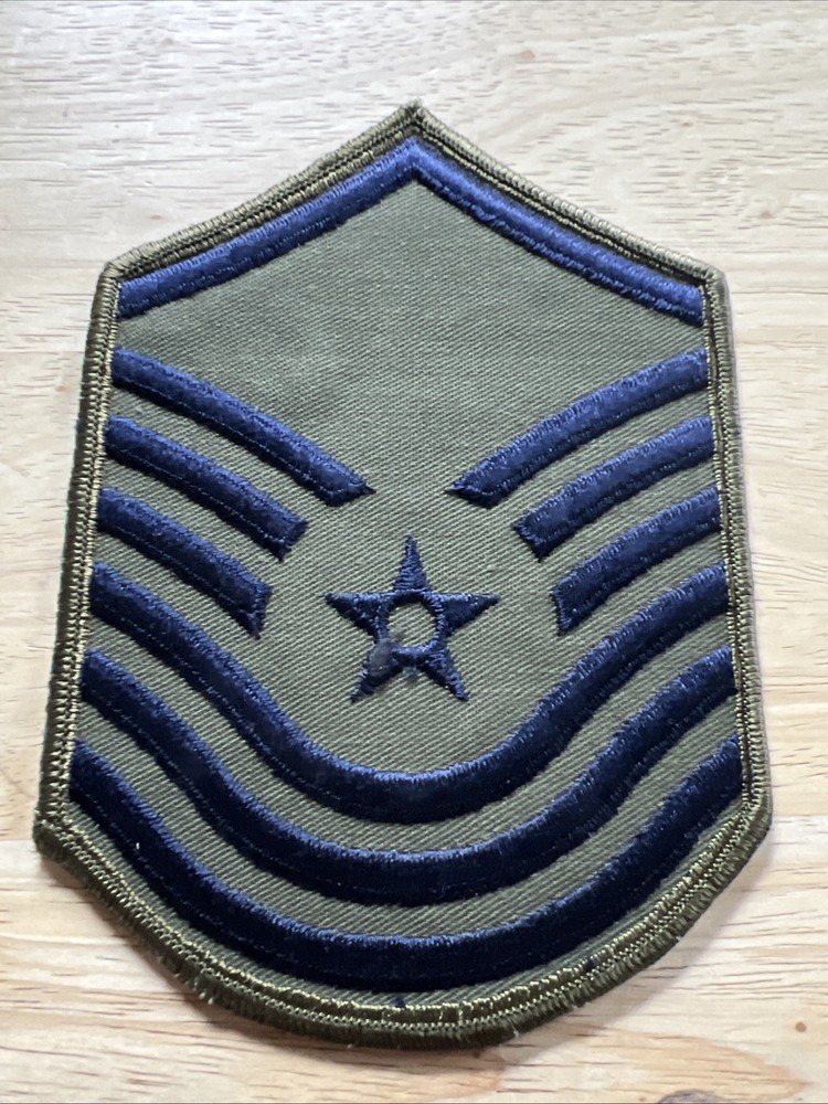 US Air Force Master Sergeant Chevron Patch Name On Back