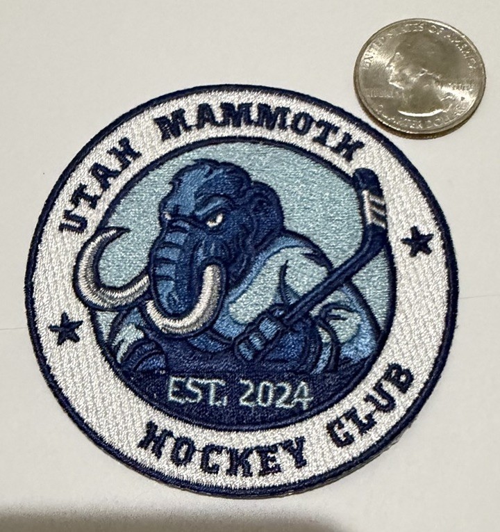 UTAH MAMMOTH EMBROIDERED IRON ON PATCH 3”x 3” BEAUTIFUL!