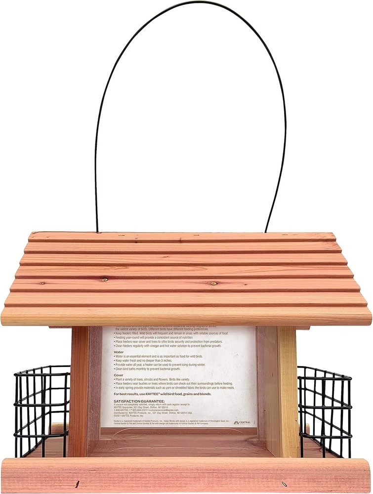 Cedar Seed and Suet Feeder